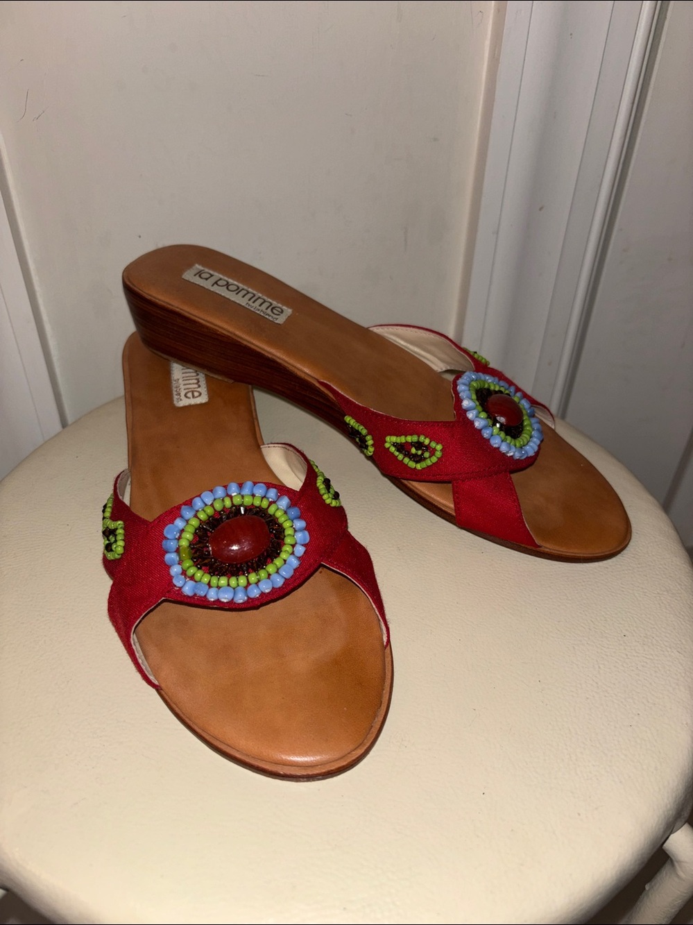 Low Wedge Slide Sandal